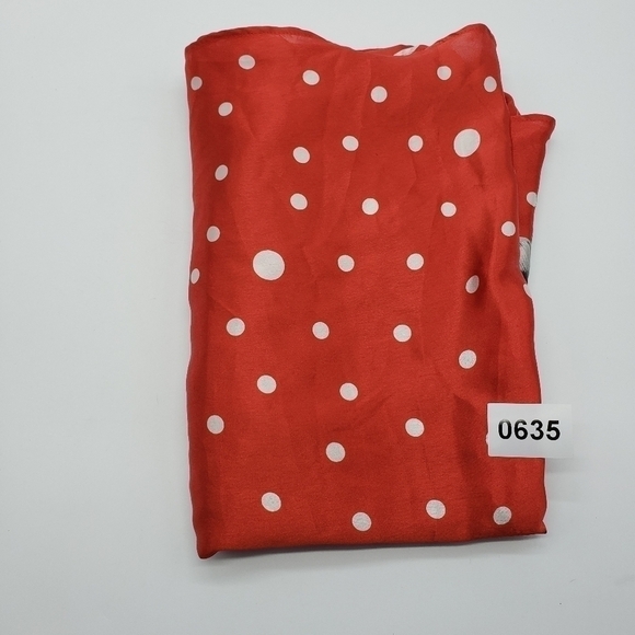 Vintage Beth Michaels women US Medium red white top floral polka dots wrap front - Picture 9 of 9